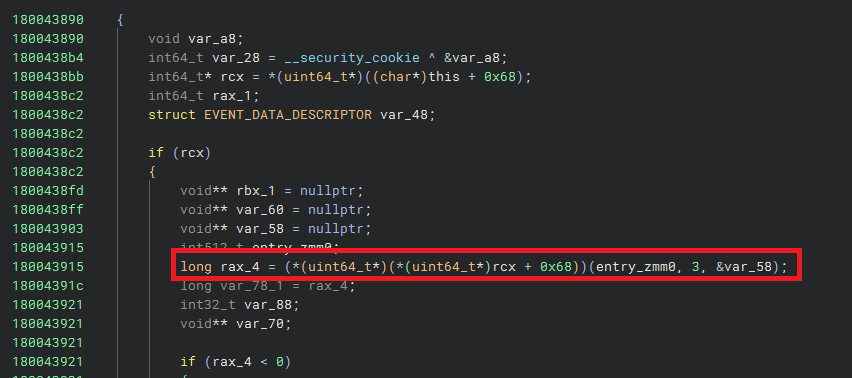 Binary Ninja HLIL of ProvPackage::ValidateProvPackage — the entire function: an enumeration loop over the WIM parts until ERROR_NO_MORE_ITEMS, returning a boolean. There is no signature/trust call here; it's a structural can-I-open-the-parts check.
